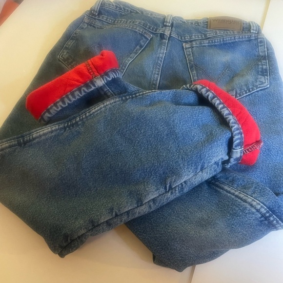 Wrangler Rugged Wear Distressed Thrashed Fleece Men’s 30x32” Grunge Denim Jeans - Picture 6 of 13